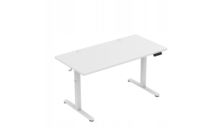 Biurko Elektryczne 140cm Regulowane Pamięć stolik biurowy Leader 7.3 White