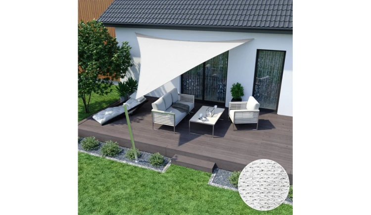Żagiel przeciwsłoneczny wodoodporny ortalion 3x3x3m biały