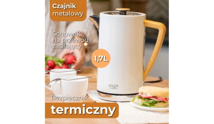 CZAJNIK elektryczny METALOWY KONTROLA BEZPIECZEŃSTWA STRIX 2200 W 1,7l