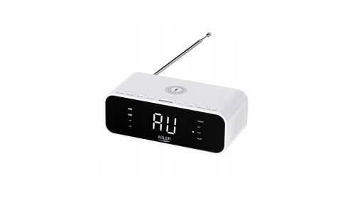 Radio Radiobudzik Ładowarka Bezprzewodowa FM/USB/AUX Adler