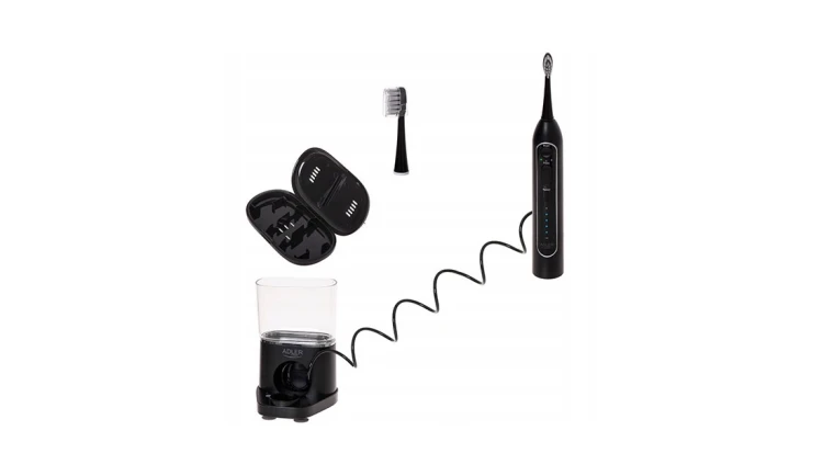 SZCZOTECZKA SONICZNA IRYGATOR DO ZĘBÓW 2w1 USB + 2 KOŃCÓWKI W ETUI ZESTAW
