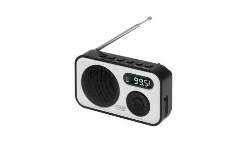 Nowoczesne Radio Cyfrowe LCD PLL AM/FM Zegar Budzik Antena Adler