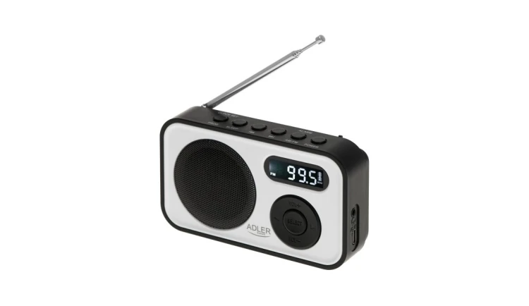 Nowoczesne Radio Cyfrowe LCD PLL AM/FM Zegar Budzik Antena Adler