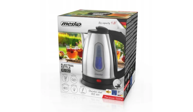 Czajnik Elektryczny Inox 1500W Klasyczny i Solidny 1,8L Mesko MS 1353