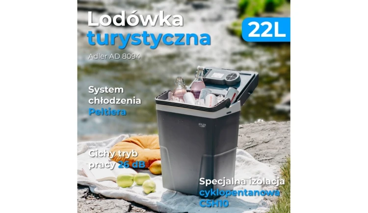Lodówka Turystyczna 22L Elektryczna Samochodowa 12V 230V Przenośna Duża