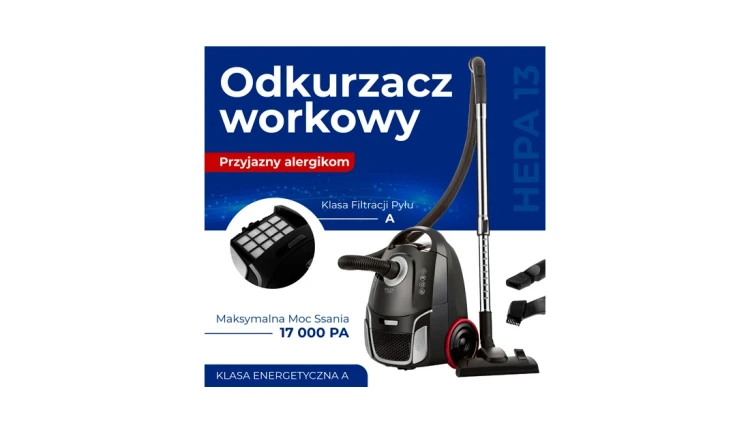 Odkurzacz workowy przyjazny alergikom - HEPA 13