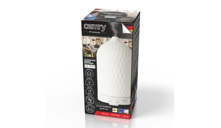 DYFUZOR ZAPACHOWY 3w1 Camry ULTRADZWIĘKOWY USB AROMATERAPIA NAWILŻACZ