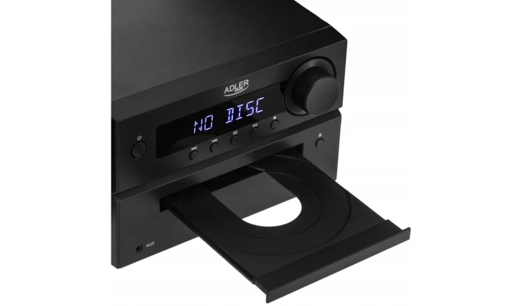 Wieża HIFI Bluetooth CD USB FM 2X 25W pilot RADIO czarna elegancka HDMI