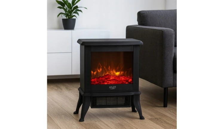 Kominek elektryczny 3D efekt płomienia 2 moce grzewcze 1000/1800W Termostat