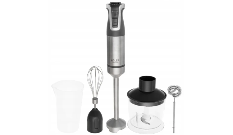 Blender ręczny 1800W Turbo 20 poziomów miksowanie ubijanie spieniacz GREY