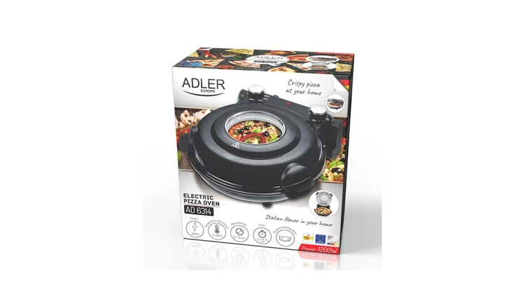 PIEC DO PIZZY ELEKTRYCZNY Regulacja Temperatury Timer + Szpatułki Adler