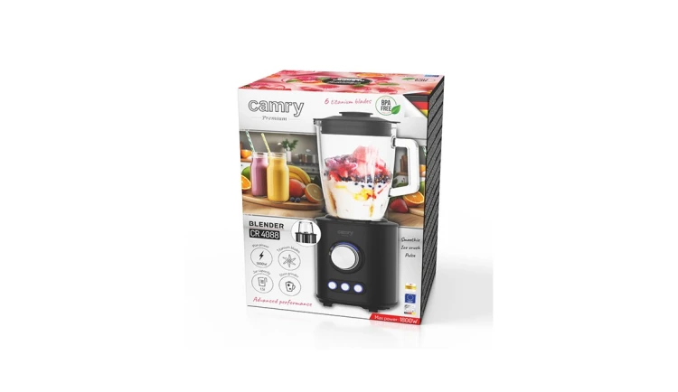 Blender kielichowy - tytanowe ostrza - szklany dzbanek 1,5l
