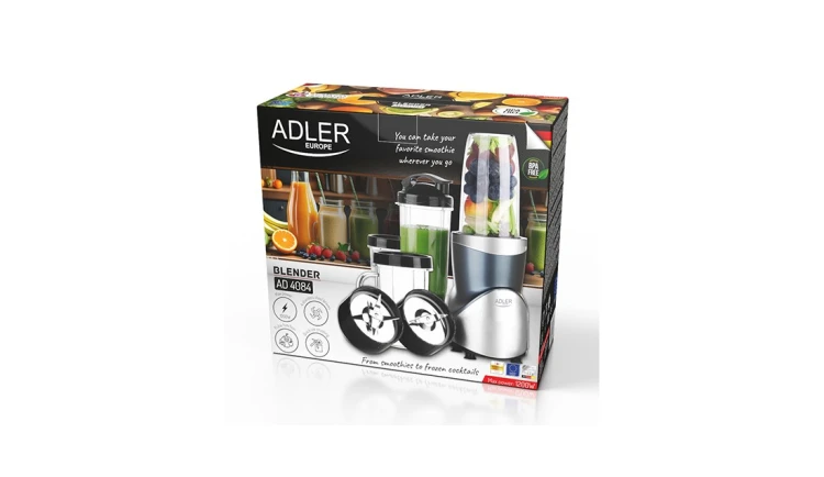 Blender do Smoothie Koktajli 1200W + 3 Bidony i Kubek Kruszenie Lodu Zestaw