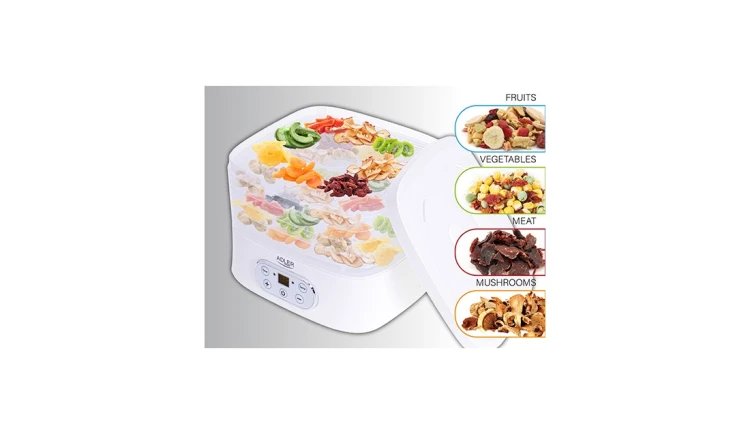 Dehydrator 550W Suszarka do Grzybów Ziół Owoców Żywności LCD 5 Tac Zestaw