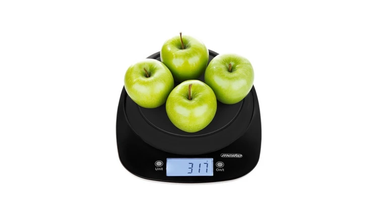 Waga kuchenna z misą 1,4L LCD Precyzyjna 5kg/1g Czarna Mesko
