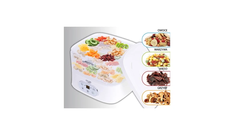 Dehydrator 550W Suszarka do Grzybów Ziół Owoców Żywności LCD 5 Tac Zestaw