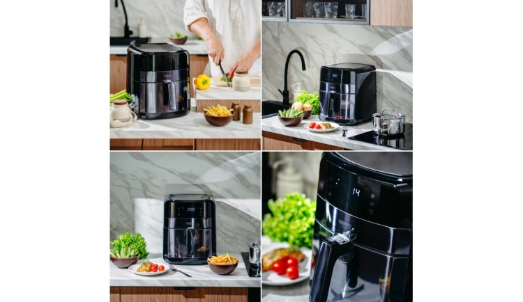 Mocna Frytkownica Beztłuszczowa 5L 2500W Air Fryer Panel Dotykowy Timer
