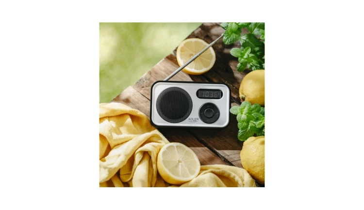 Nowoczesne Radio Cyfrowe LCD PLL AM/FM Zegar Budzik Antena Adler