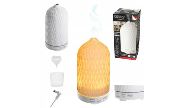 DYFUZOR ZAPACHOWY 3w1 Camry ULTRADZWIĘKOWY USB AROMATERAPIA NAWILŻACZ