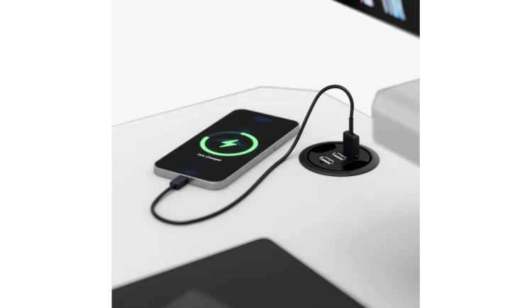 Biurko komputerowe gamingowe Stolik stół biurowy półka gniazdo USB uchwyt