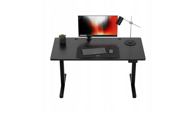 Biurko Elektryczne 140cm Regulowane Pamięć stolik biurowy Leader 7.3 Black