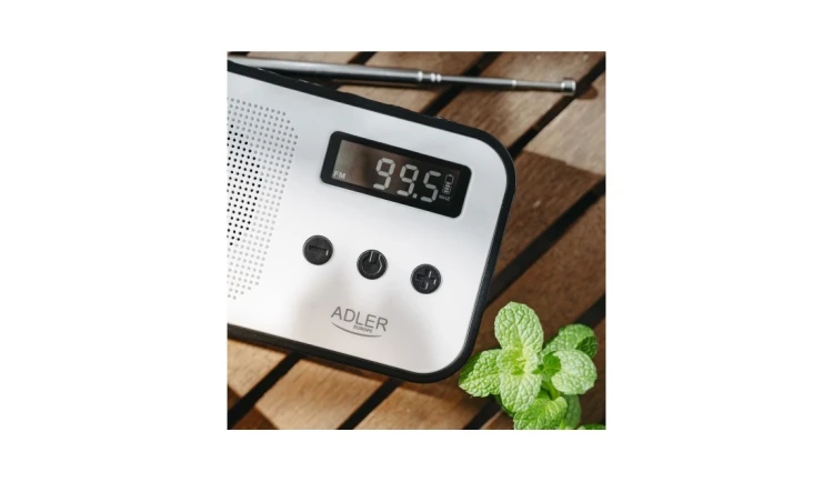 Kompaktowe Radio Cyfrowe PLL AM/FM Pamięć 40 stacji Zegar Budzik Adler