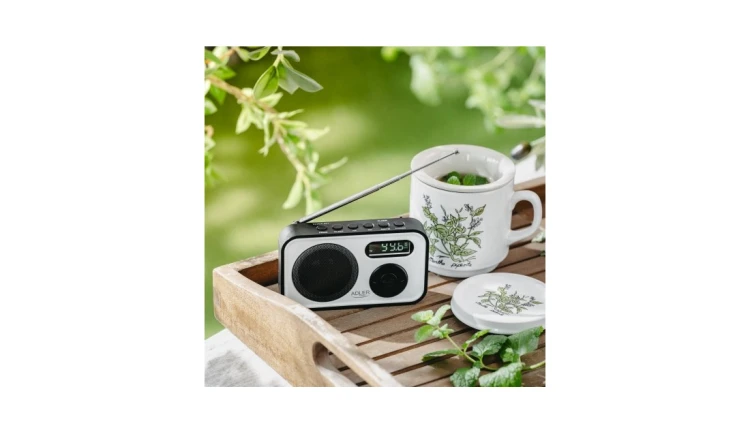 Nowoczesne Radio Cyfrowe LCD PLL AM/FM Zegar Budzik Antena Adler