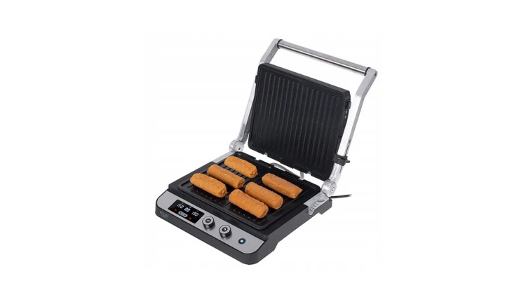 GRILL ELEKTRYCZNY 2W1 SKŁADANY OPIEKACZ 3000W LED