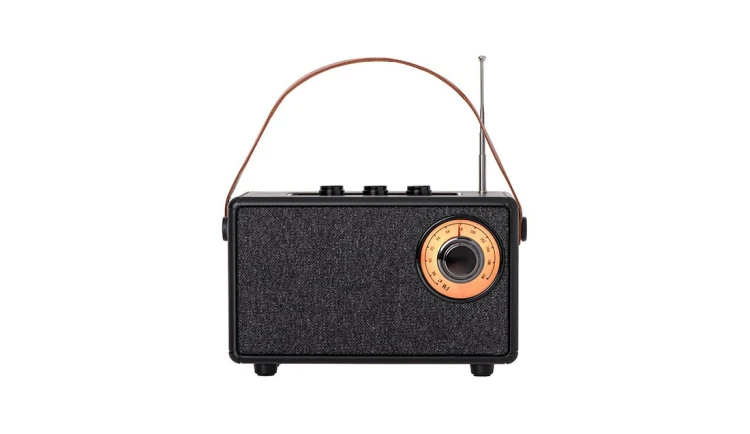 Radio FM z Bluetooth Retro 1500mAh USB Funkcje AUX/TWS Czarne Camry