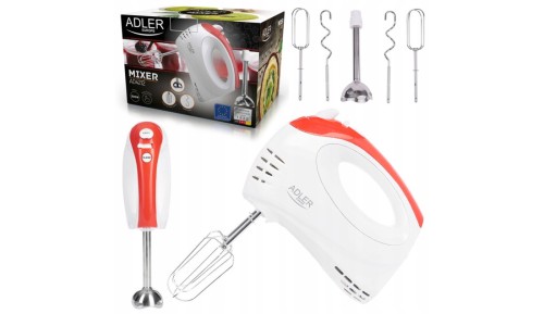 MIKSER RĘCZNY 300W 5 Prędkości Funkcja TURBO Blender Robot Kuchenny Adler