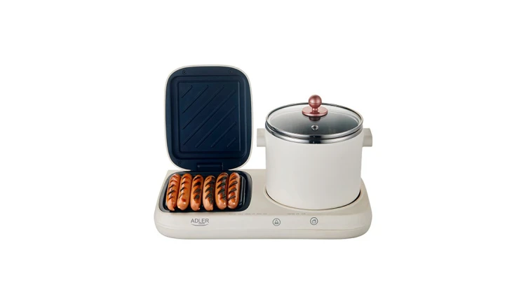 Stacja śniadaniowa 2 w 1 - Grill i Garnek do gotowania