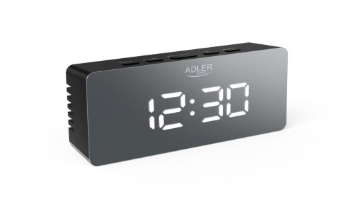 ZEGAR ELEKTRONICZNY BUDZIK TERMOMETR LUSTRO ADLER