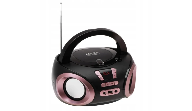 RADIO PRZENOŚNE BOOMBOX CD AUDIOi MP3 USB AUX LCD RADIO FM Adler |AD 1181