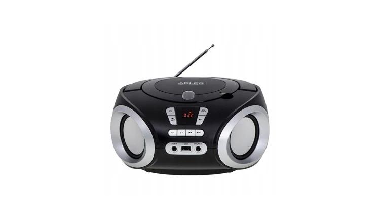 Odtwarzacz Radio Boombox CD-MP3 USB Czarny Adler
