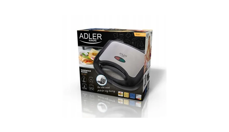 TOSTER OPIEKACZ DO KANAPEK TOSTÓW SANDWICH ADLER 850W