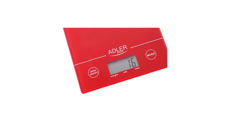 Waga Elektroniczna Kuchenna 5kg/1g LCD Obliczanie Objętości Czerwona Adler