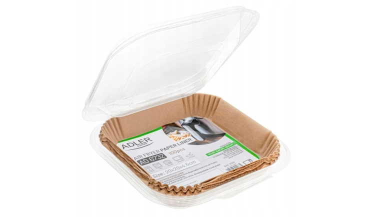 Papierowe wkłady do FRYTKOWNICY PIEKARNIKA 100 szt.|20 cm|AIR FRYER