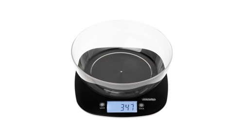 Waga kuchenna z misą 1,4L LCD Precyzyjna 5kg/1g Czarna Mesko