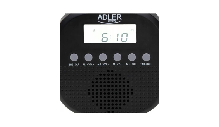 Radio FM Wodoodporne IPX4 Kompaktowe Zegar Funkcje drzemki alarmu Adler