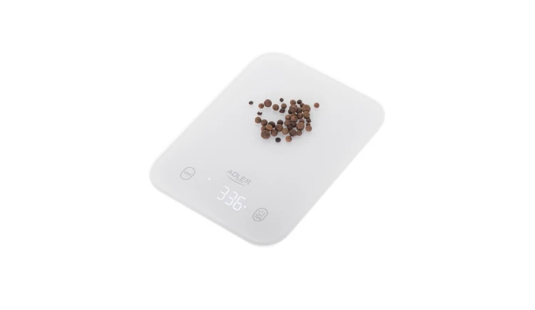 Precyzyjna Waga Kuchenna LED 1g/10kg + Baterie Adler Biała