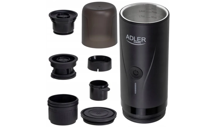 Ekspres ciśnieniowy do kawy 20Bar 90W przenośny 80ml etui kapsułki adapter