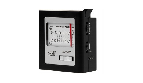 Klasyczne Radio AM/FM Antena Teleskopowa Uchwyt Podróżny Adler