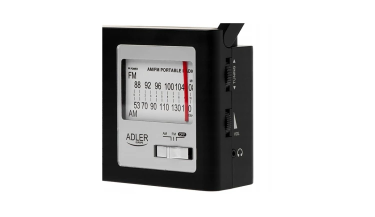 Klasyczne Radio AM/FM Antena Teleskopowa Uchwyt Podróżny Adler
