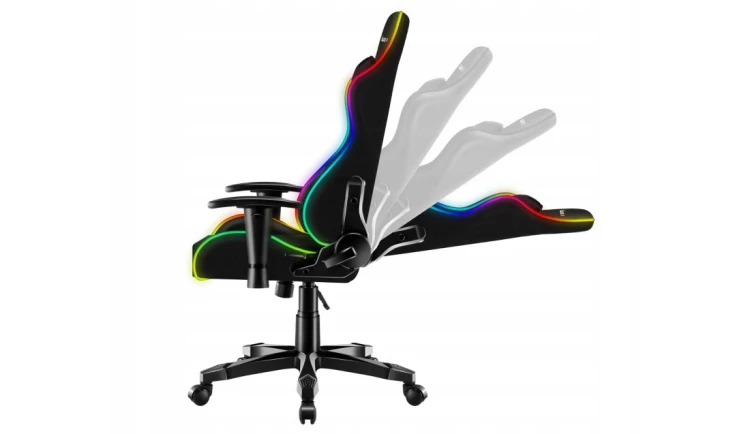 FOTEL GAMINGOWY DLA DZIECKA GRACZA KRZESŁO RGB 74x52x27