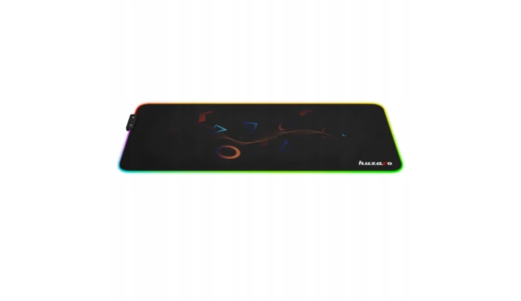 Podkładka Gamingowa Design pod Mysz Myszkę XL RGB LED ANTYPOŚLIZGOWA Huzaro