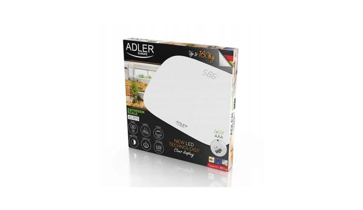 Elektroniczna Waga Łazienkowa LED 180kg ADLER