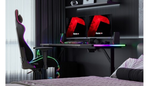 Biurko gamingowe LED RGB z regulacją 6 poziomów Stolik Gamingowy dla Gracza