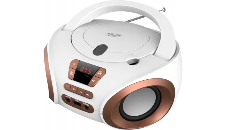 RADIO BOOMBOX WIEŻA CD-MP3 USB FM RADIO AUX 2x 2W ADLER