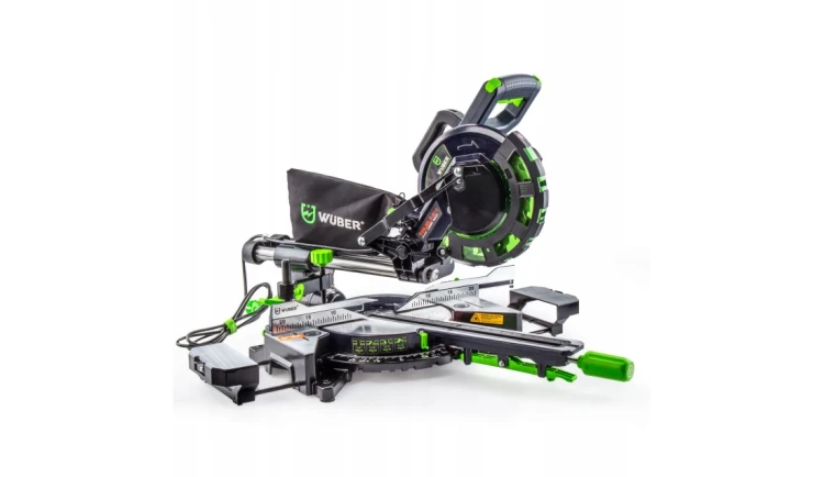 Piła Ukośnica DO DREWNA 210mm z POSUWEM Kątowa Laser Przecinarka Pilarka