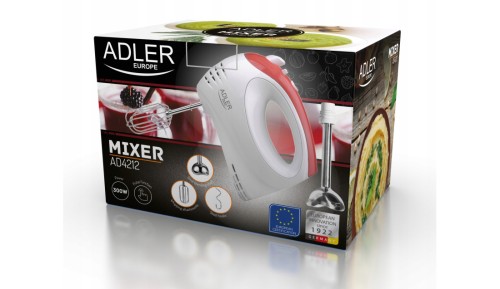 MIKSER RĘCZNY 300W 5 Prędkości Funkcja TURBO Blender Robot Kuchenny Adler